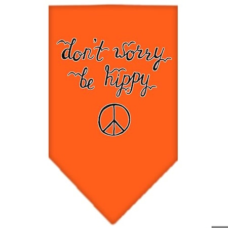 Mirage Pet Products Be Hippy Screen Print BandanaOrange Large 66-168 LGOR